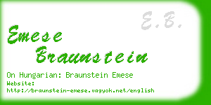 emese braunstein business card